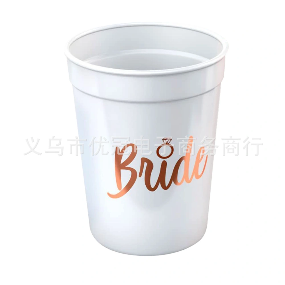 4pcs Plastic Storage Cup Juice Cup Unbreakable Beverage Cup Wine Cup for Bachelor Party