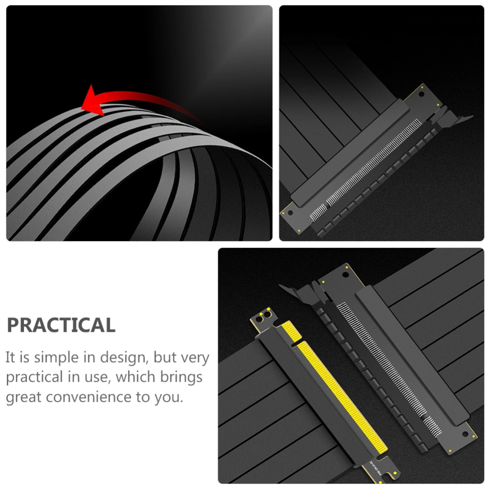 90 Degree 40cm PCI Express Riser PCIE 3.0 16X Full Extension Adapter Cable