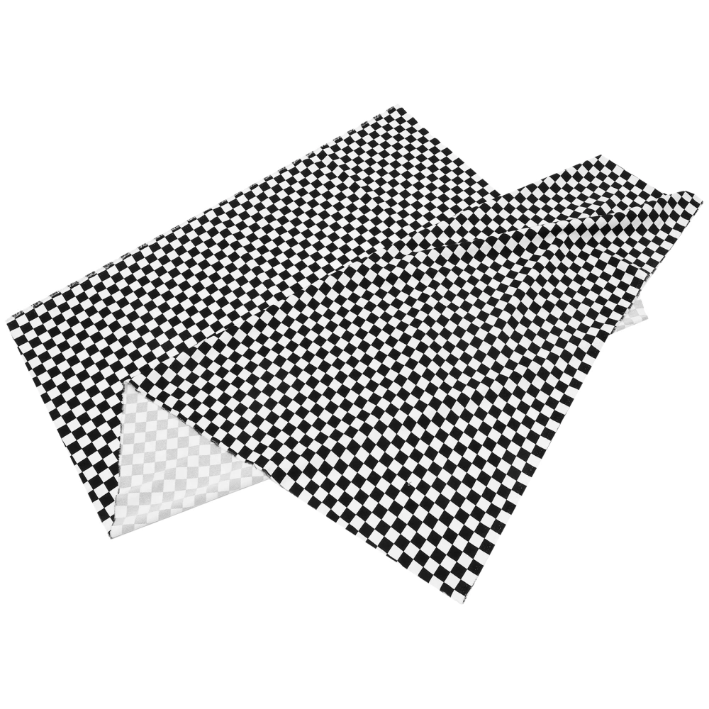 1 Sheet Black White Squares Fabric Sheet Printed Quilting Fabric Sewing Fabric Material