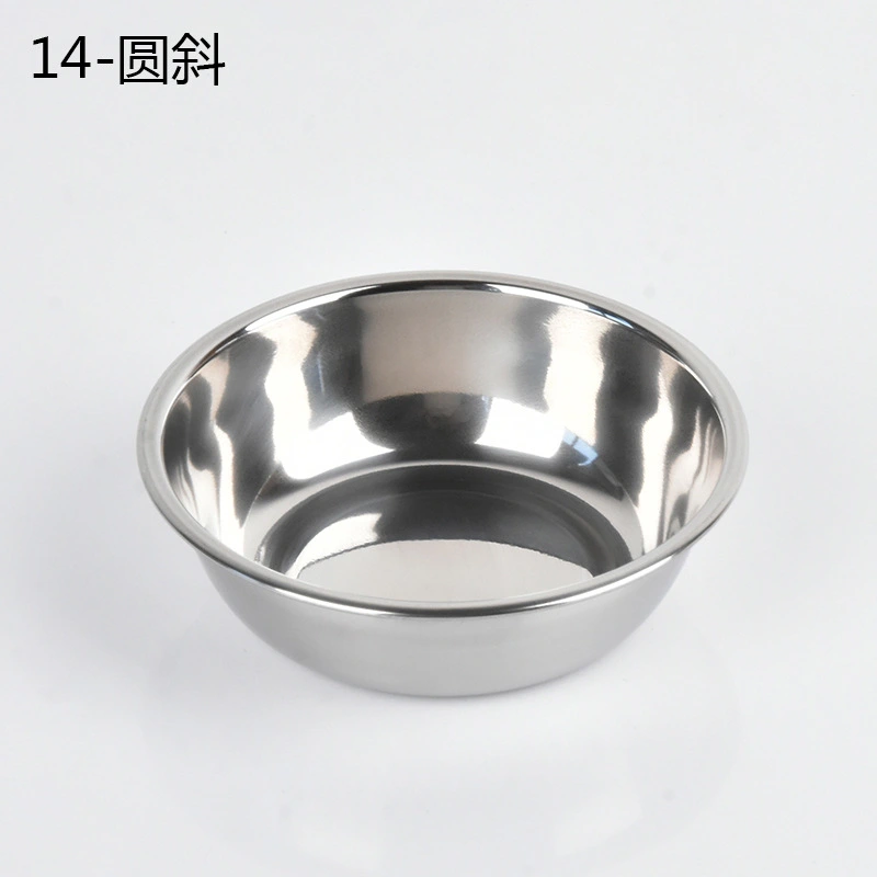 5pcs Durable Stainless Steel Pet Bowl Food Bowl Round Cat Food Bowl Reusable Food Container