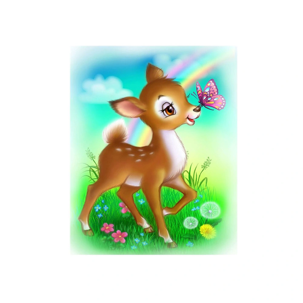 DIY Beads Painting Cartoon Sika Deer Cross Stitch Diamond Art Craft For Kids Parents 8298