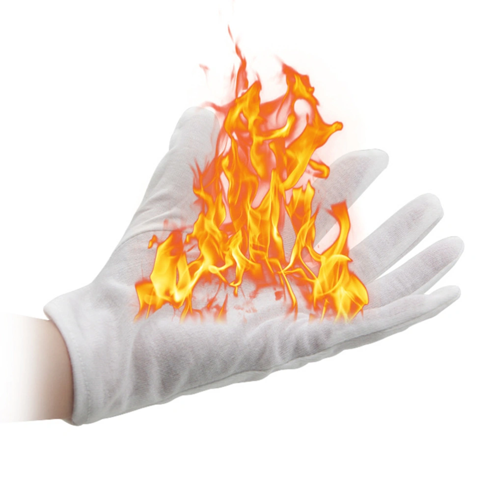 8PCS Gloves Fire Glove Firehand Guantlets Stage Props for Cosplay Show Dancing White