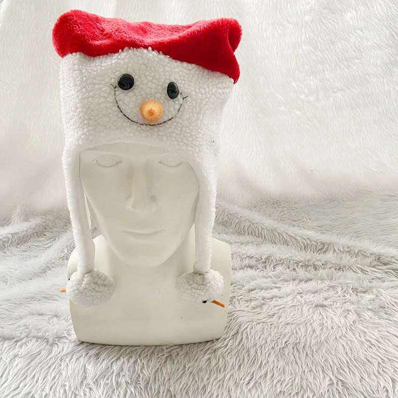 Cute Snowman Christmas Hat Funny Santa Hat Party Favor Christmas Decoration Xmas Costume Accessory