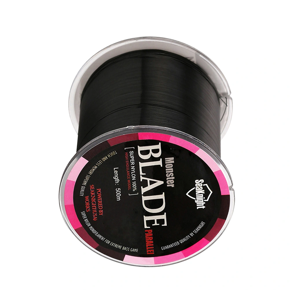 Super Strength Durable 500m Nylon Fishing Line Fishing Main Line Subline Seapole Fishing Gear Lure Wire Black (0.4)
