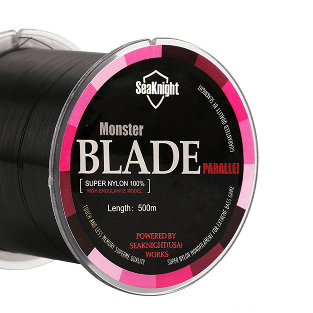 Super Strength Durable 500m Nylon Fishing Line Fishing Main Line Subline Seapole Fishing Gear Lure Wire Black (0.4)