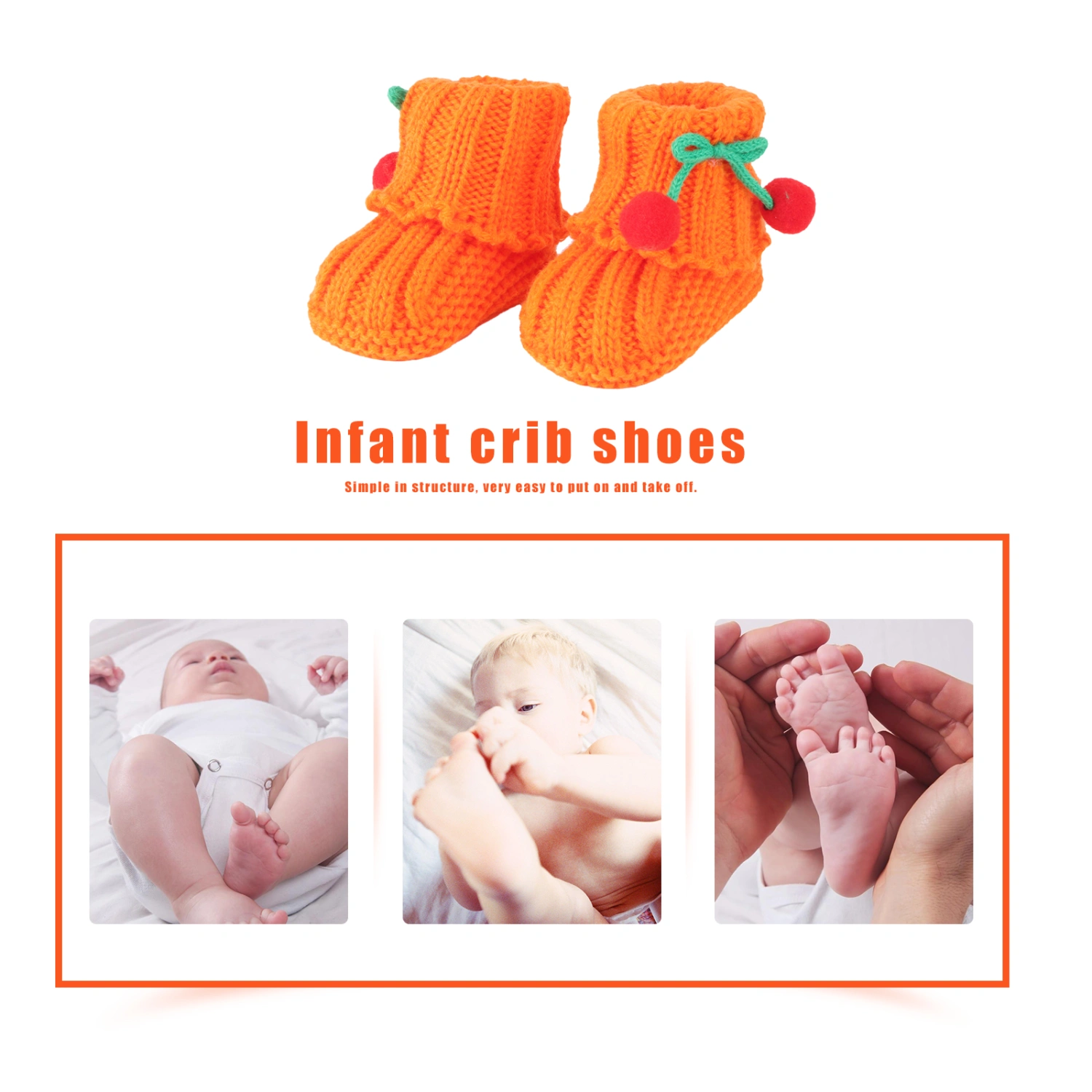 1 Pair Newborn Shoes Toddler Infant Knitted Cotton Crochet Shoes Crib Shoes