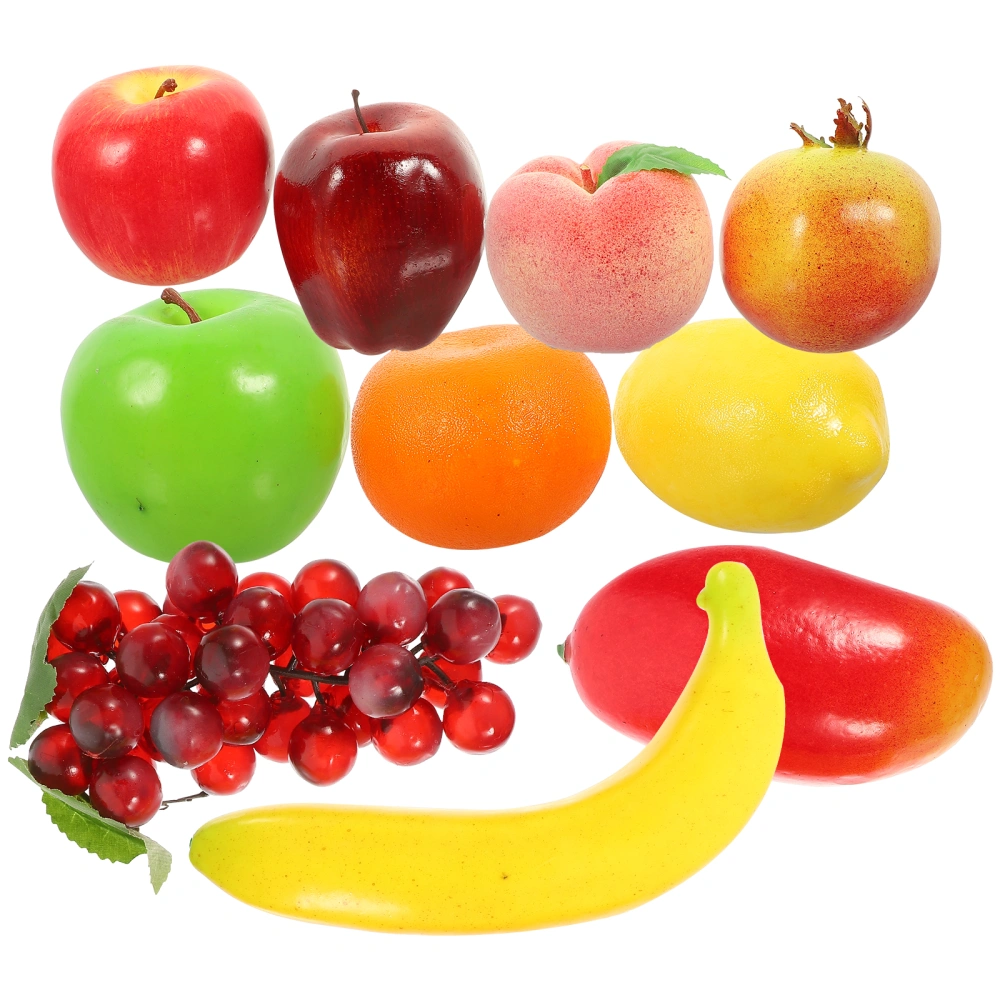 10pcs Simulated Fruit Model Artificial Fruits Model Decorative Fruit Ornament Fake Fruits Decor