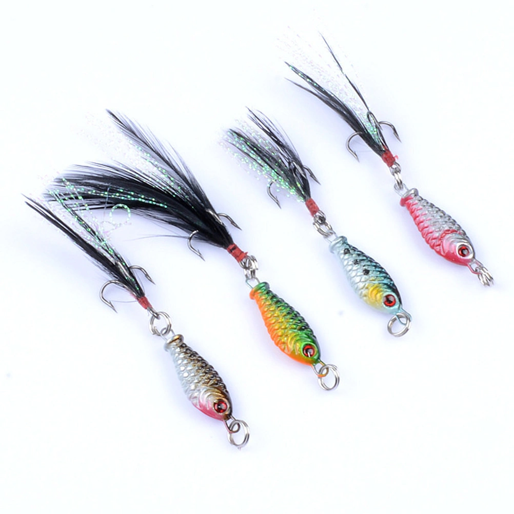 4 Pcs Lifelike Plastic Fishing Lures Bass Crankbait Kit Saltwater freshwater Fishing Topwater Fishing Tackle Hooks