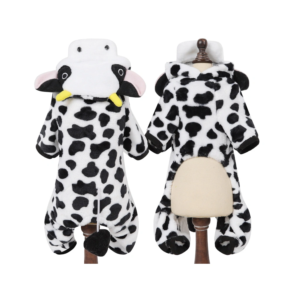 Pet Costume Dog Halloween Suit Dog Milk Cow Costume Dog Jumpsuit Pet Puppy Supplies - Size XL