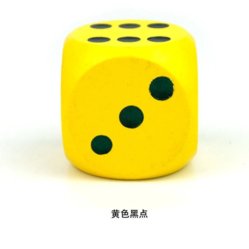 3Pcs Natural Wooden Dice Six Sided Dice Wood Dice Game Dice Prop Game Dice Plaything