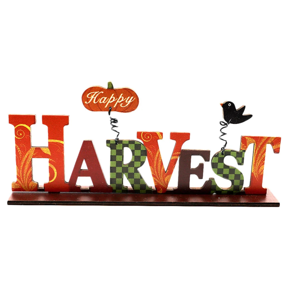 1Pc Practical Word Ornament Word Adornment Thanksgiving Exquisite Letter Decor