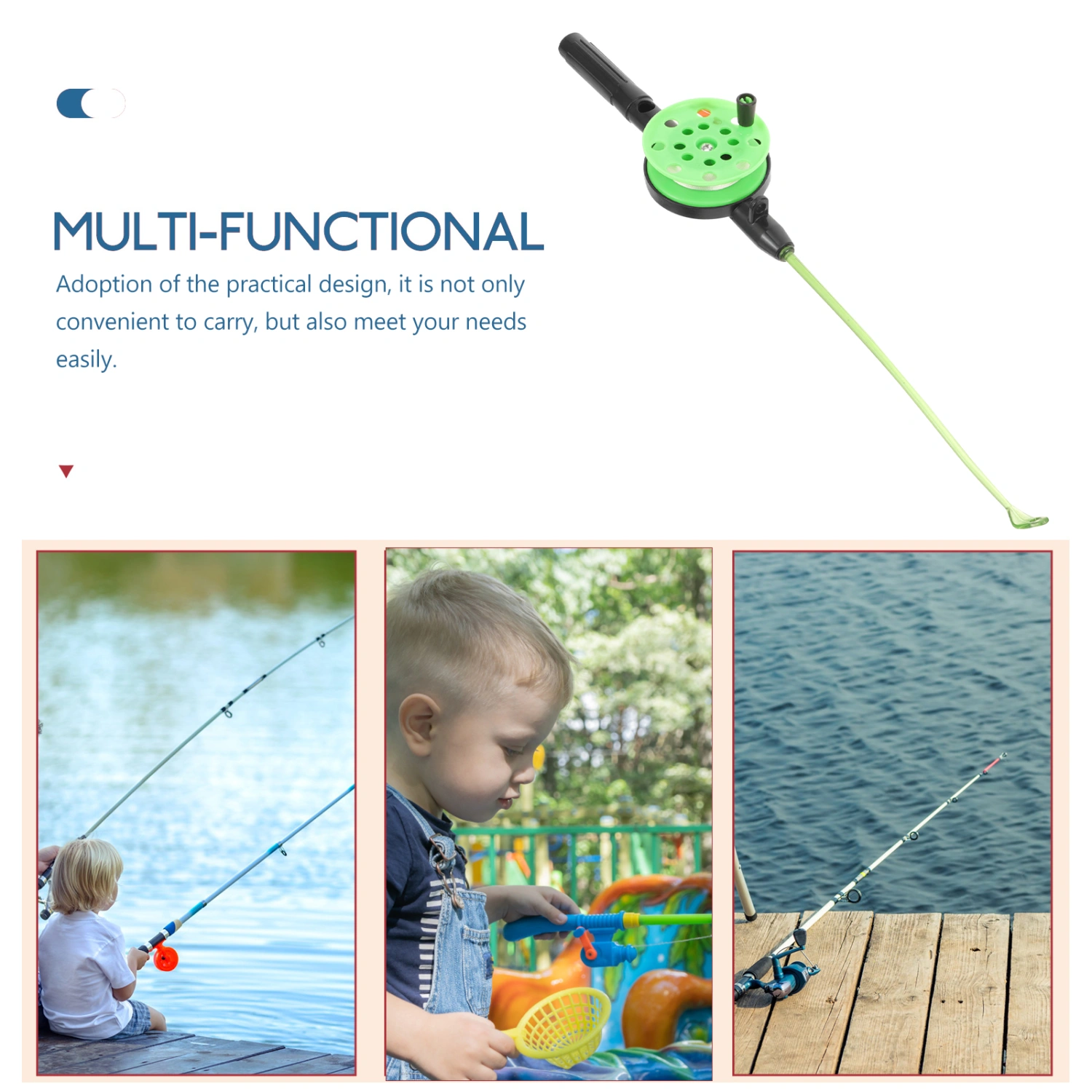 Wear-resistant Fishing Rod Portable Fishing Pole Winter Angling Pole Angling Accessory for Kids
