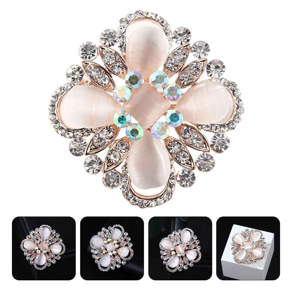 Women Artificial Rhinestone Brooch Wedding Bouquet Proms Party Dress Decoration