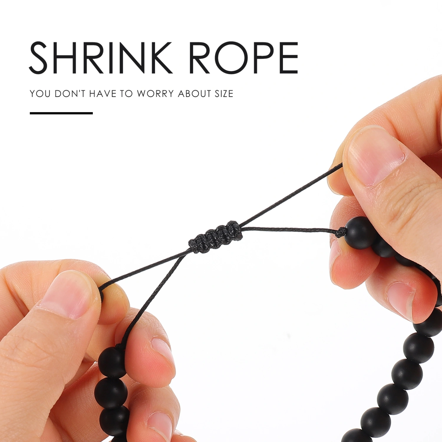2Pcs Decorative Stone Bracelets Delicate Beaded Bracelets Wear-resistant Matching Bracelets