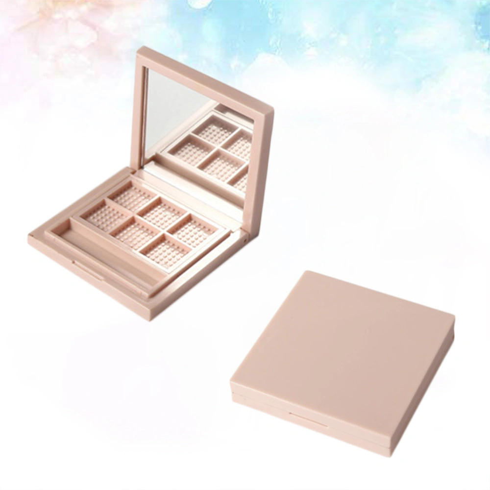 2Pcs Empty Eyeshadow Dishes DIY Eyeshadow Palettes Eyeshadow Subpackaging Boxes for Women Girls Ladies(Pink)