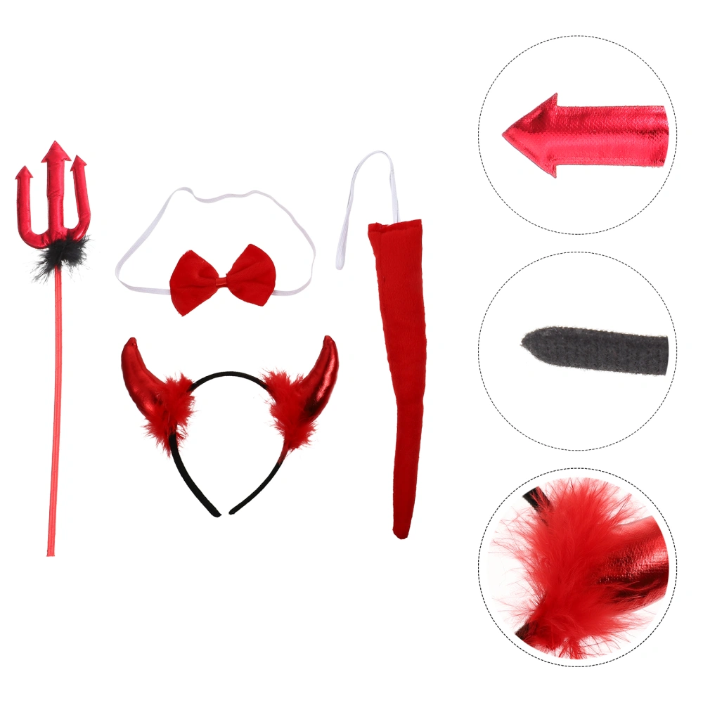 1Set of Chic Halloween Devil Accessory Set Cosplay Party Devil Costume Set