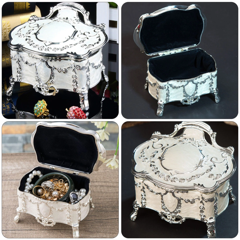 Vintage Jewelry Box European Style Elegant Jewelry Crafts Box Home Decoration