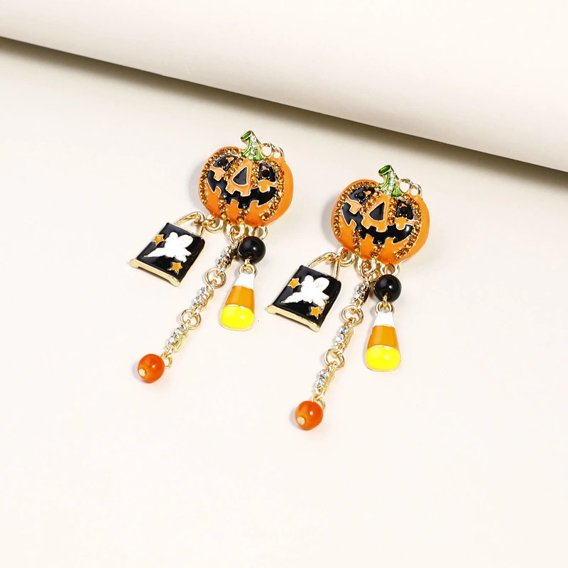 1 Pair Stud Earrings Womens Earrings Halloween Drop Earrings Pumpkin Earrings Teen Girls Ear Jewelries