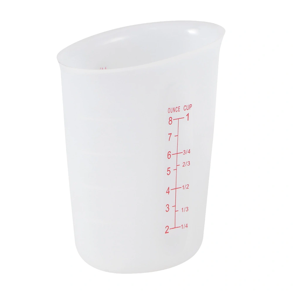 Silicone Measuring Cup Visible Semi-transparent Measuring Cup Scale Measuring Cup (250ML)