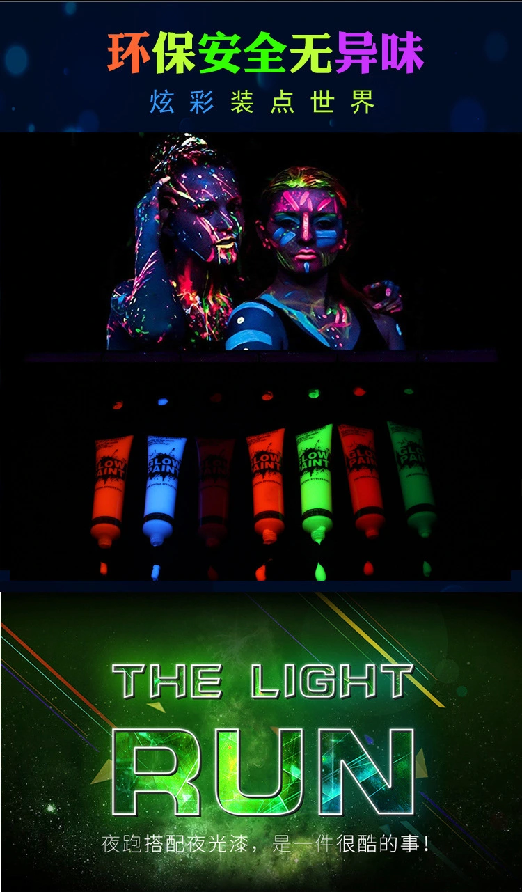 8 pcs Glow in the Dark Face Paint Glowing Body Paint Neon Face Paint Makeup Face Paint for Halloween