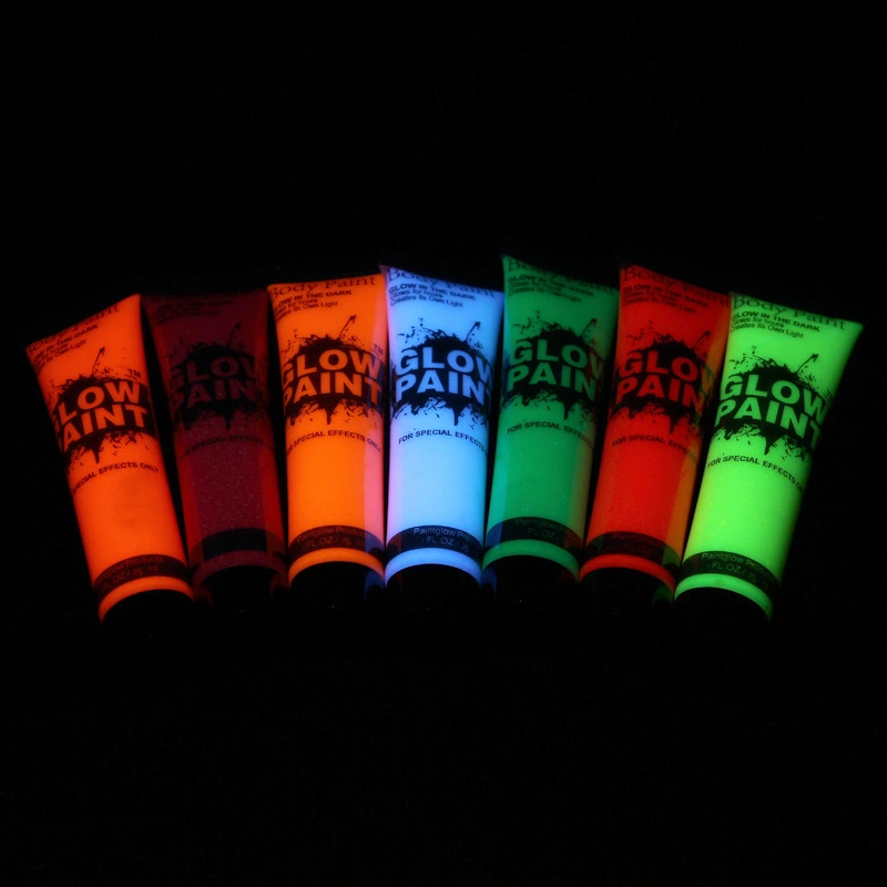 8 pcs Glow in the Dark Face Paint Glowing Body Paint Neon Face Paint Makeup Face Paint for Halloween