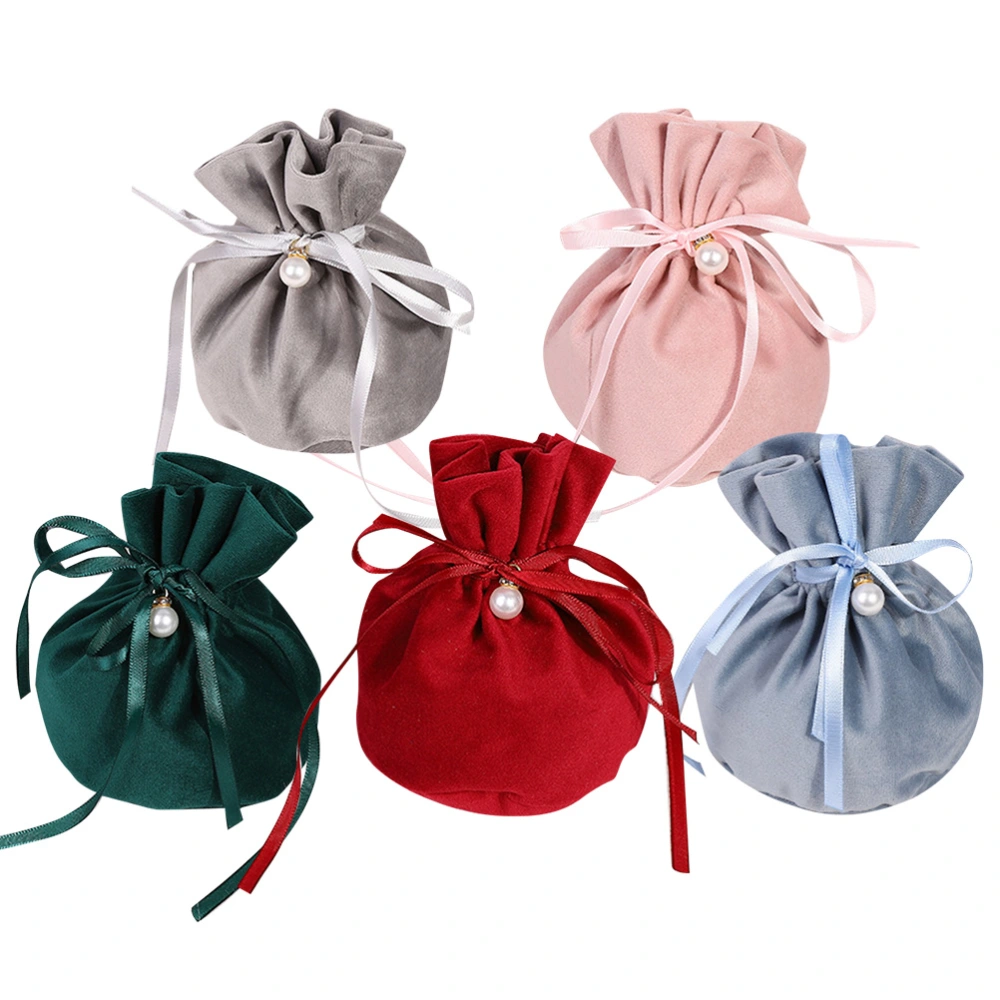 5pcs Wedding Candy Storage Pouches Storage Bag Candy Bag Gift Bags for Party Festival (Mixed Color)