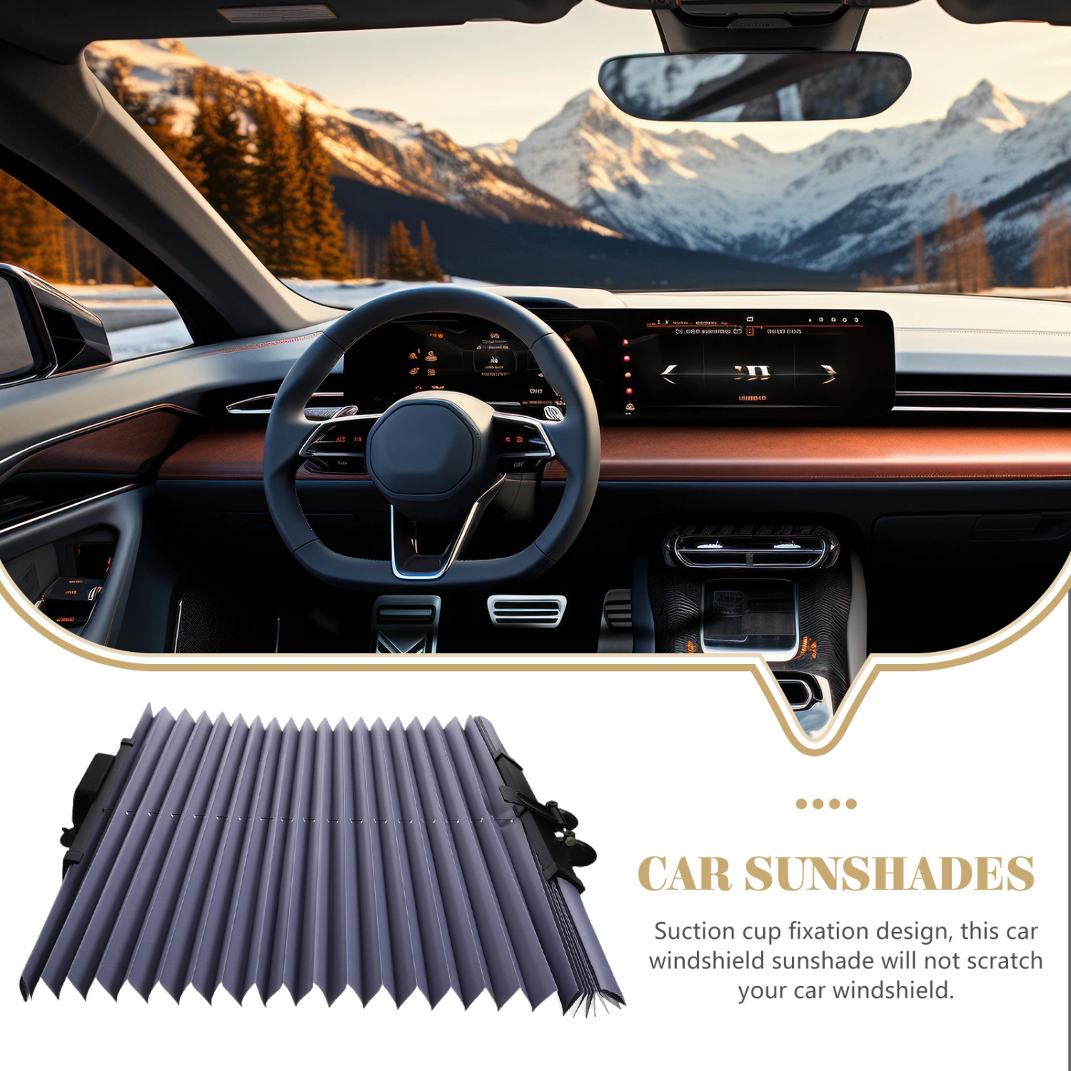 Car Retractable Windshield Sun Shade Car Sun Visor Protector Auto Sunshade
