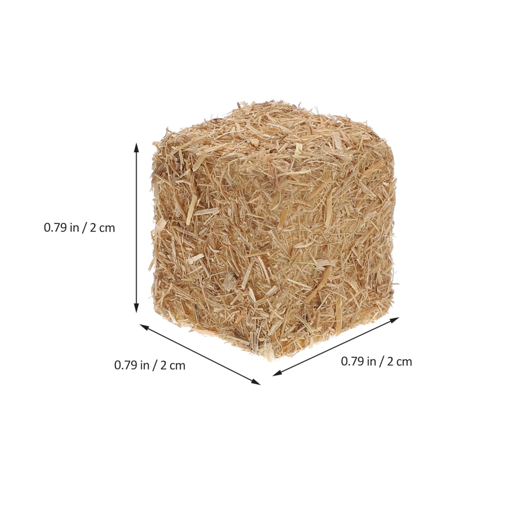 8pcs Mini Hay Bales Small Decorative Hay Table Decoration Rustic Mini Farm Haystack