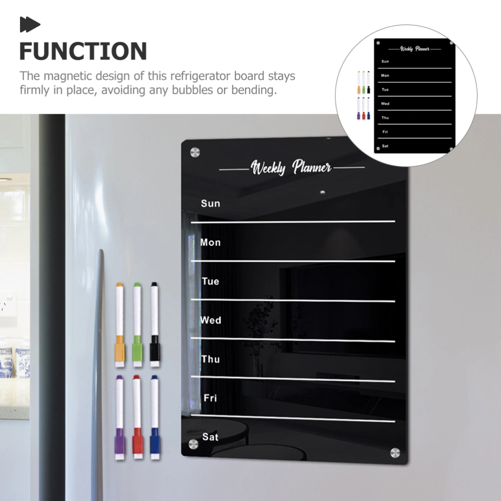 1 Set of To Do List Planner Board Schedule Board Erasable Planning Board Transparent Magnetic Board