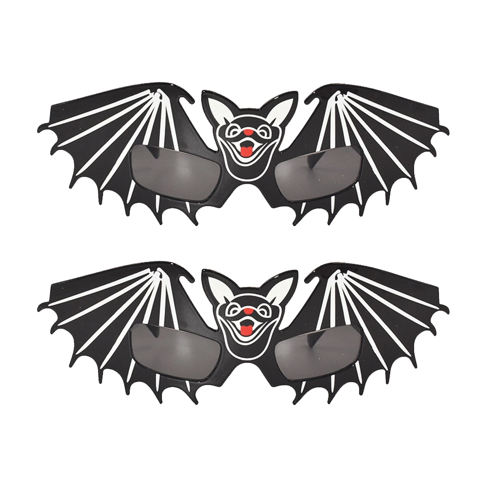 2Pcs Halloween Bat Glasses Bat Adornment Party Accessories for Masquerade