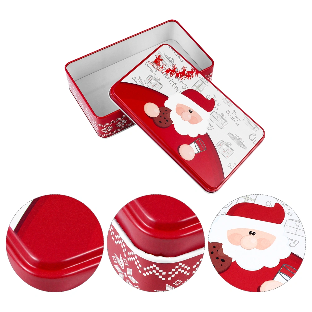 1Pc Creative Tinplate Iron Box Adorable Candy Jar Christmas Cookie Case