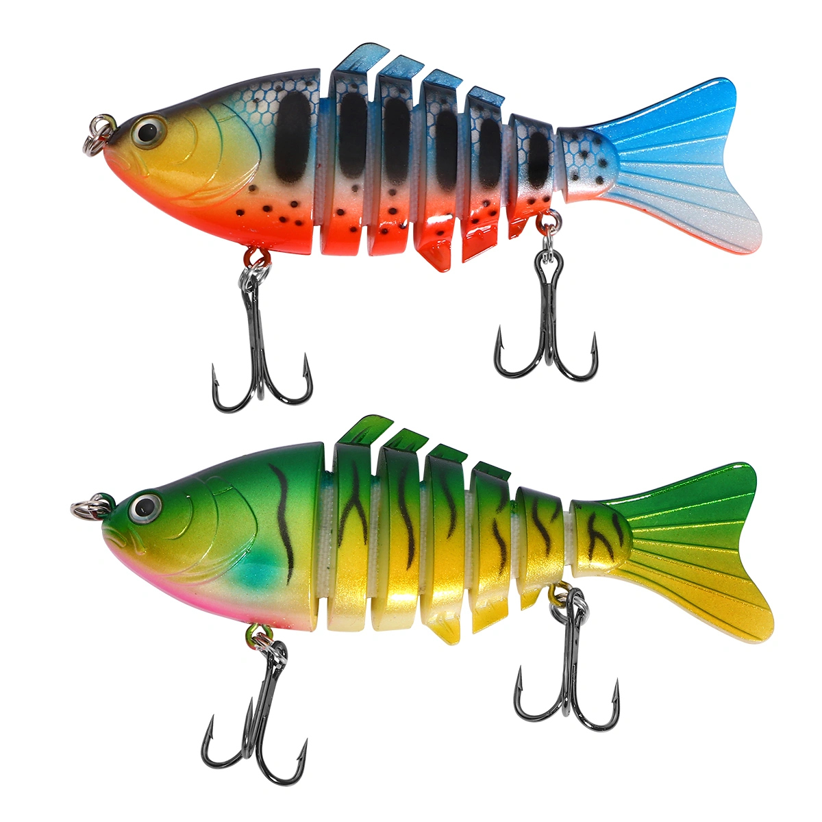 2pcs Fishing Lures Lifelike Fishing Lures Hard Lures Multi Jointed Swim Baits