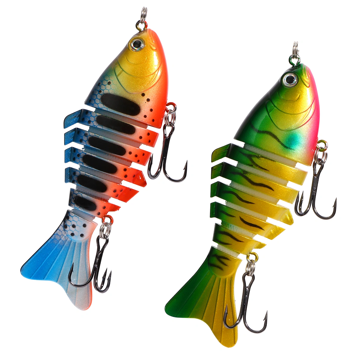 2pcs Fishing Lures Lifelike Fishing Lures Hard Lures Multi Jointed Swim Baits