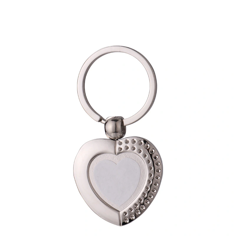 Sublimation Blank Keychain with Key Ring Heat Transfer Keychain DIY Heart Shape Keychain