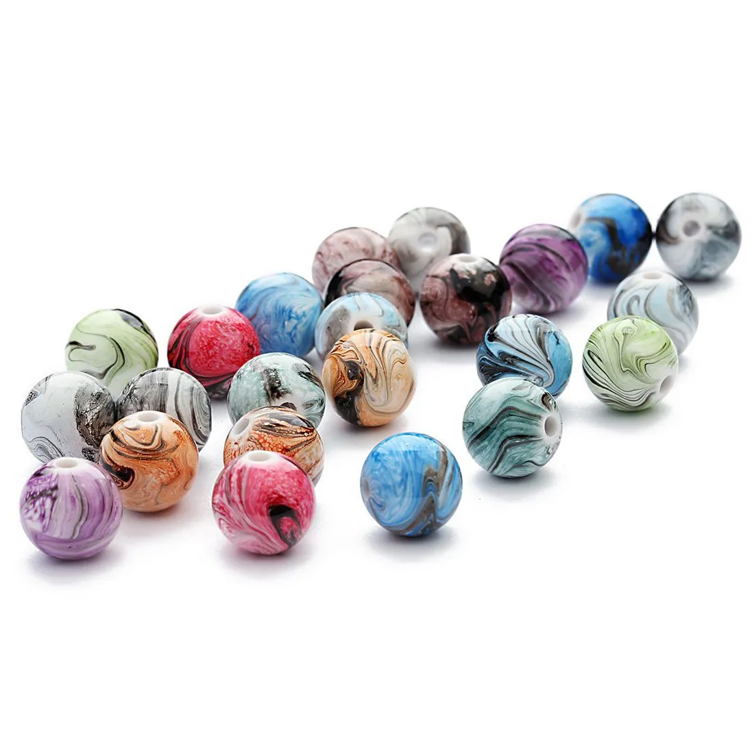 100Pcs Keychain Diy Beads Diy Necklace Beads Resin Beads for Crafts Diy Beads Accessories