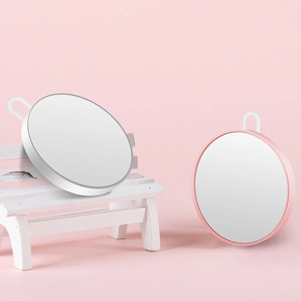 10X Magnifying Glass Mirror Wall Small Round Compact Makeup Mirror Pocket Cosmetic Mirror Magnification Bathroom Makeup Tool(White)