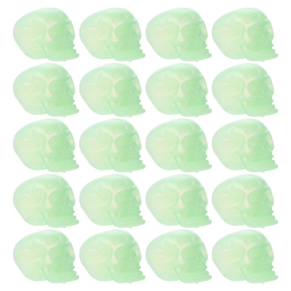 20Pcs Halloween Skull Model Small Plastic Skeleton Head Decor Simulation Skull Decor