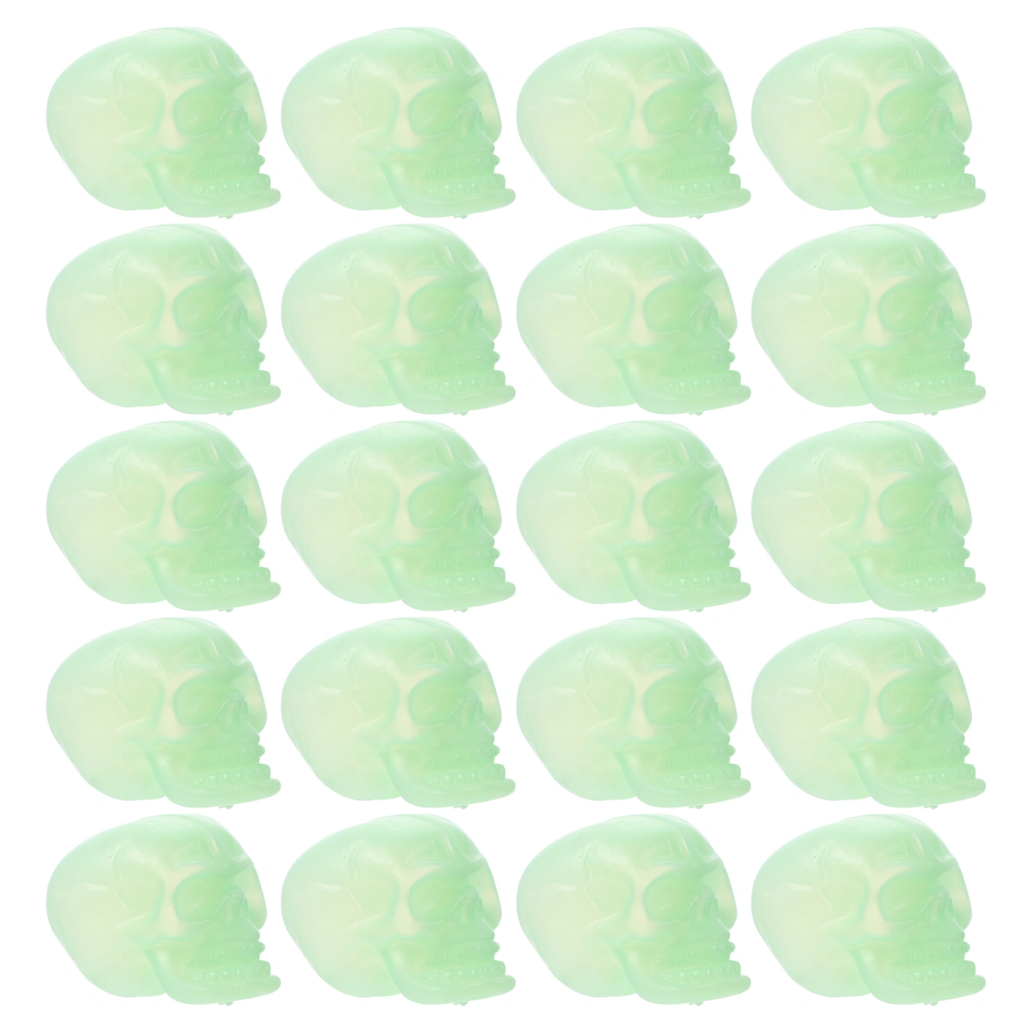 20Pcs Halloween Skull Model Small Plastic Skeleton Head Decor Simulation Skull Decor