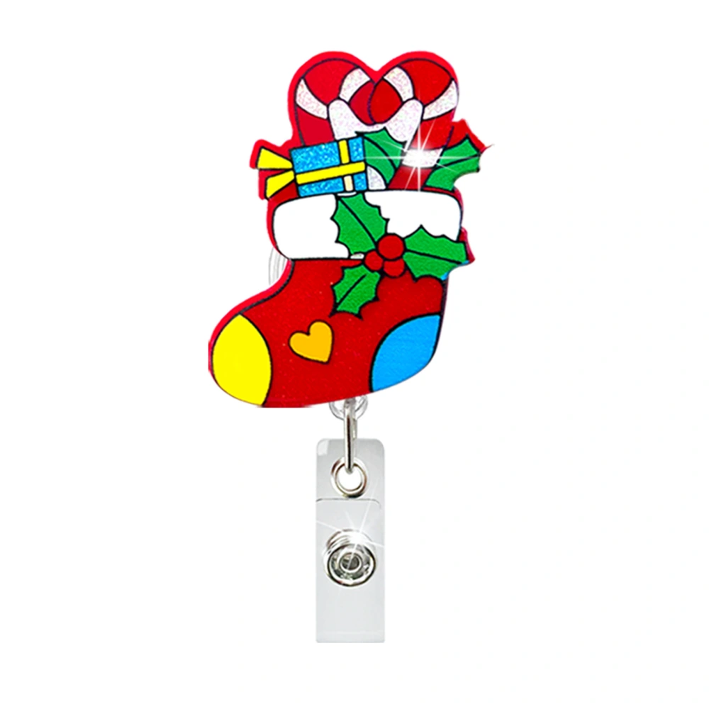 Christmas Elements Badge Reel Party Badge Reel Clip Name Badge Holder Christmas Theme Badge Clip