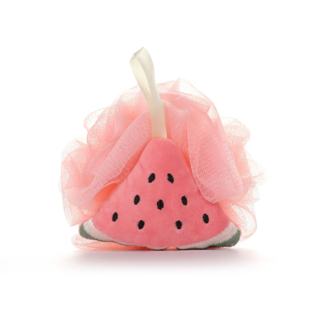 3pcs Shower Loofah Fruit Shape Portable Bath Ball Cute Household Loofah Ball