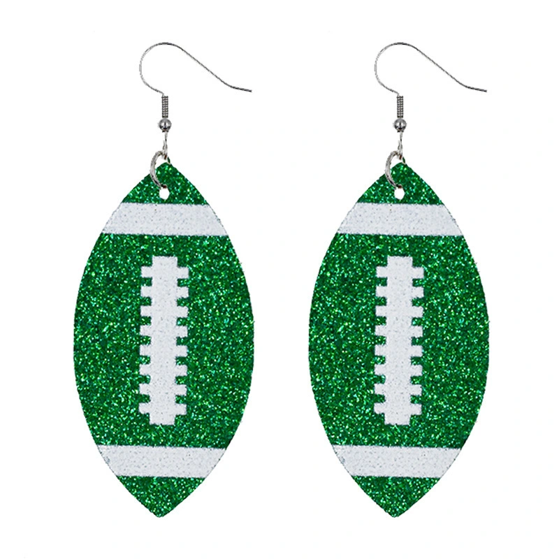 1 Pair Football Earrings Sequins Earrings Sports Earrings Sports Jewelry Women Earrings