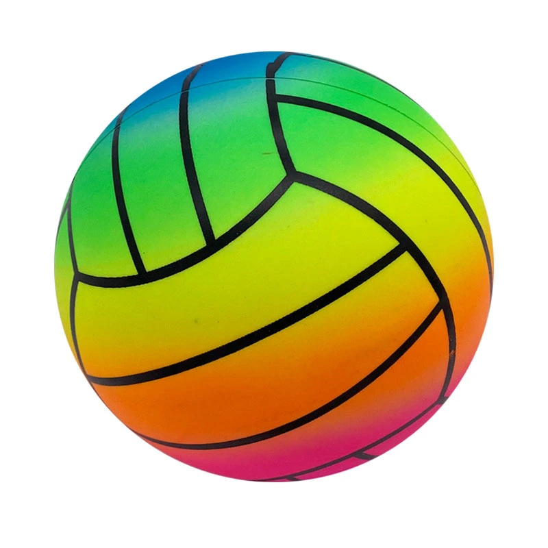 Inflatable Rainbow Volleyballs Beach Ball Sports Pool Ball Indoor and Outdoor Playing Inflatable Ball