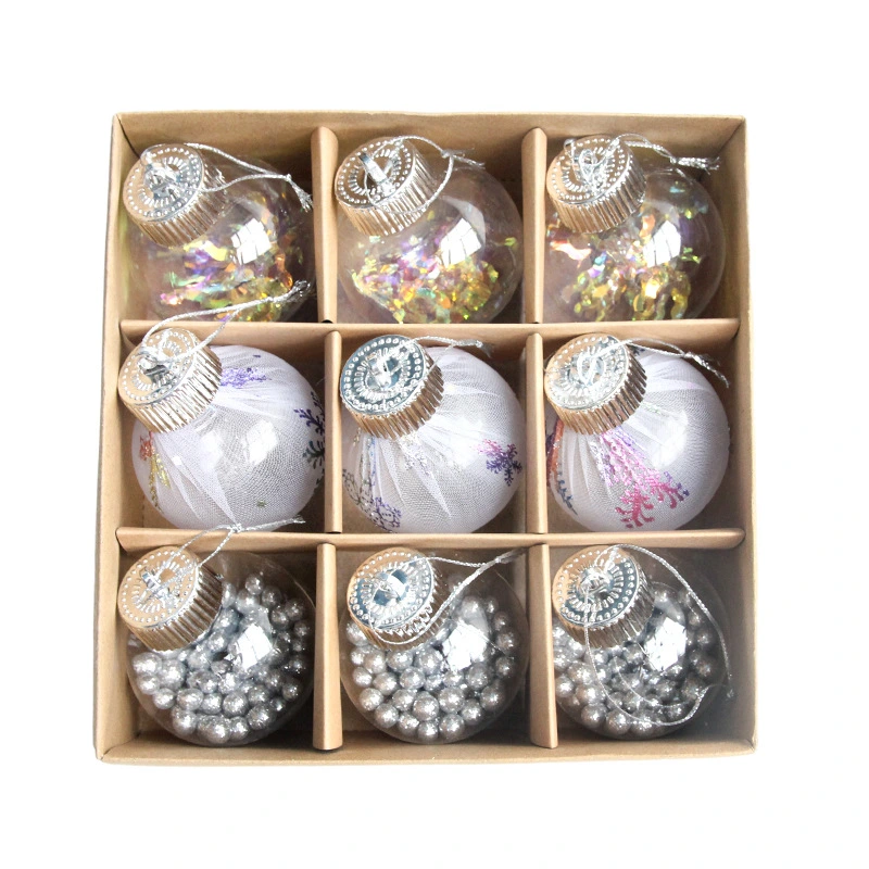 9pcs Christmas Tree Hanging Balls Decorative Balls Xmas Ornaments Xmas Tree Ball Pendants