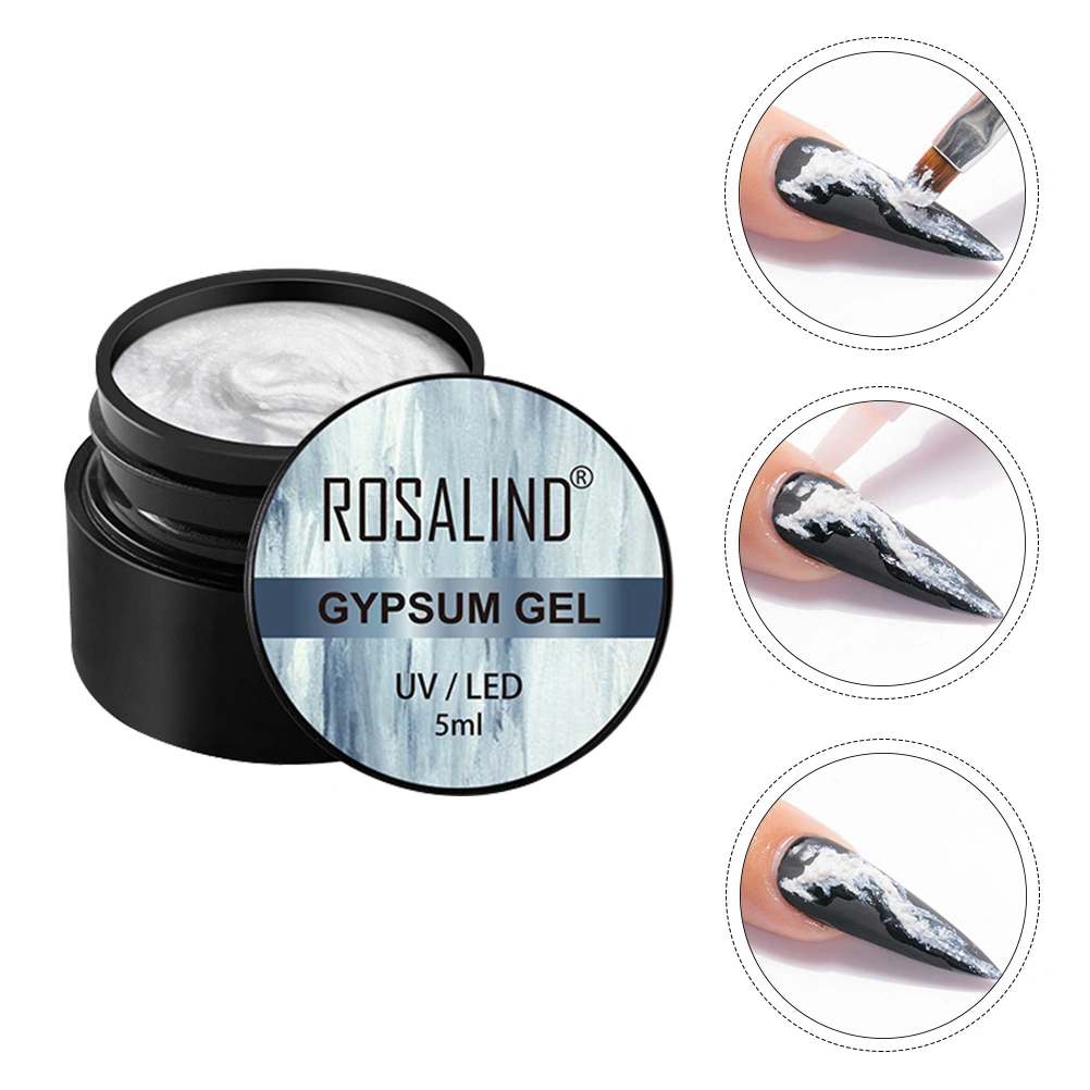 3 Jars Nail Art Gypsum Gel Polish 3D Modeling Carving Nail Polish Glue