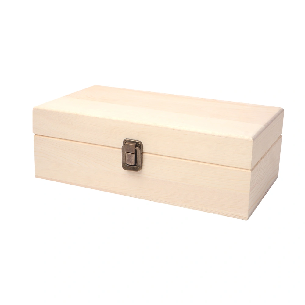 25 Grids Aromatherapy Oil Storage Box Pine Wood Essential Oil Box Desktop Storage Case