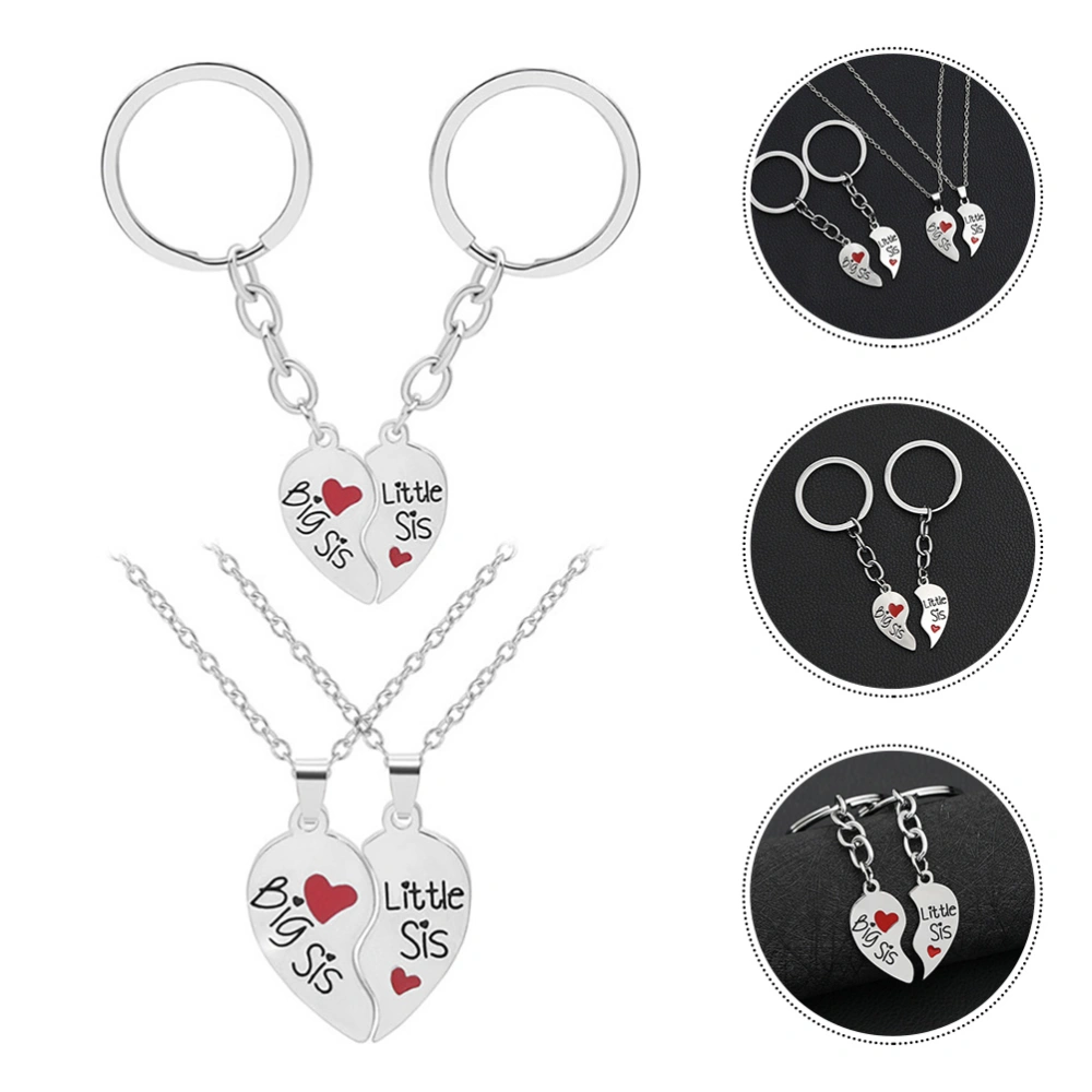 2 Sets Letter Key Chains Splicing Love Keyrings Sets