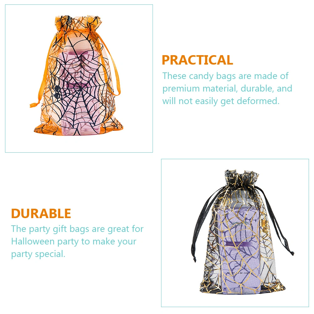 50pcs Halloween Packing Bags Decorative Candy Biscuit Bags Party Treat Bags