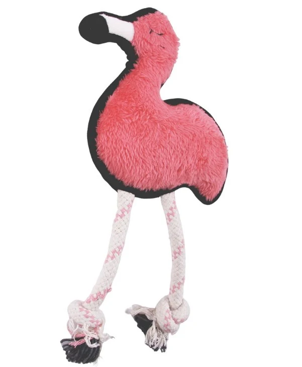 Flamingo Squeaky Dog Toy Pet Interactive Play Toy Stuffed Animal Dog Toy Pet Squeaky Toy Chew Toy