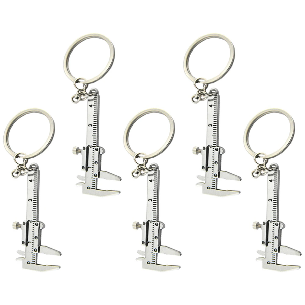 4pcs Vernier Calipers Keychains Car Key Rings Backpack Key Pendants Purse Keychain Bag Hanging Decors