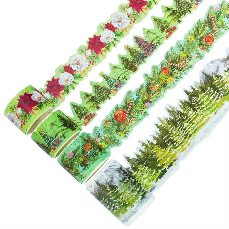 4 Rolls of  Christmas Washi Tape Holiday Masking Tape Christmas Wrapping Tape Decorative Tape